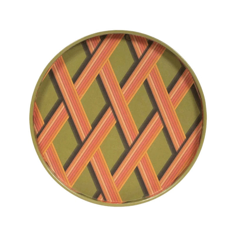 Trellis Work Tray - Bright Olive