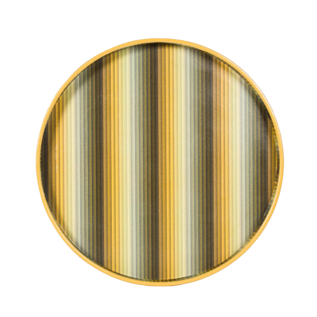 Undulating Stripe Tray - Yellow