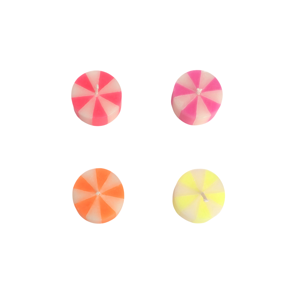 Candy Mini Tea Light Candles - Set of 8