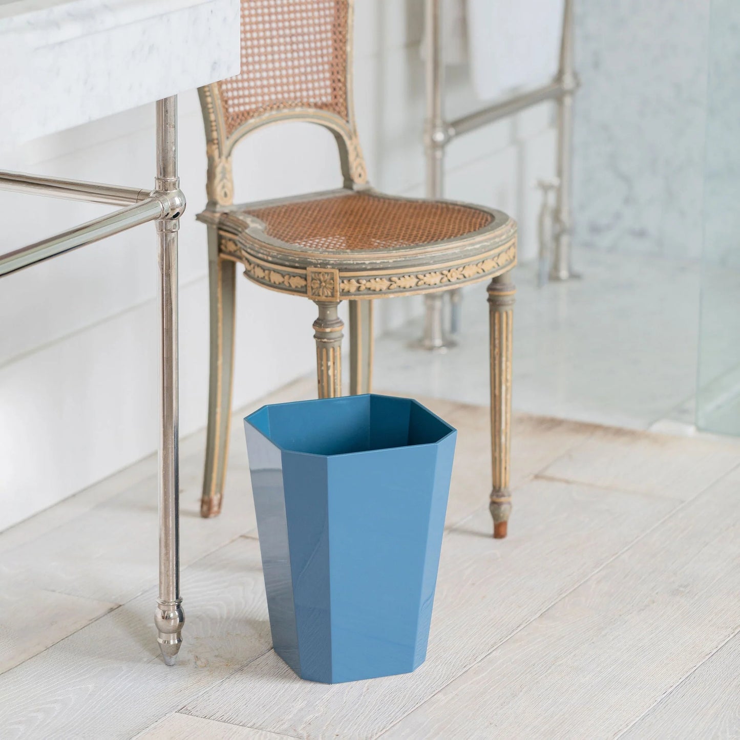Octagonal Lacquer Bin – Denim