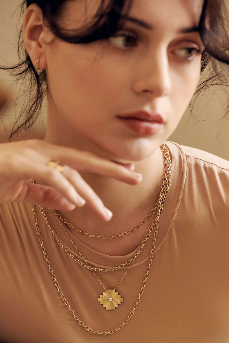 Deluxe Puzzle Diamond Necklace