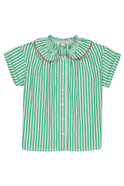 Carlie Blouse - Stripes Green