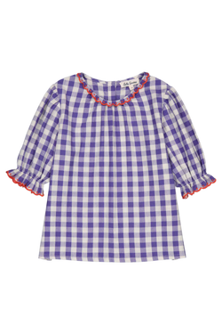 Ida Blouse - Purple Gingham