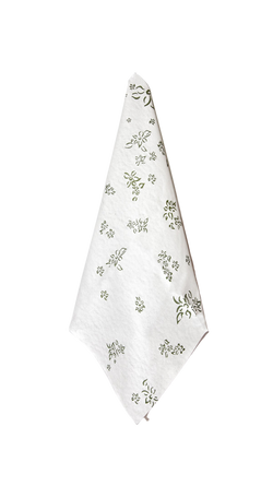 Set of 12 Falling Flower Paper Napkins - Avocado Green
