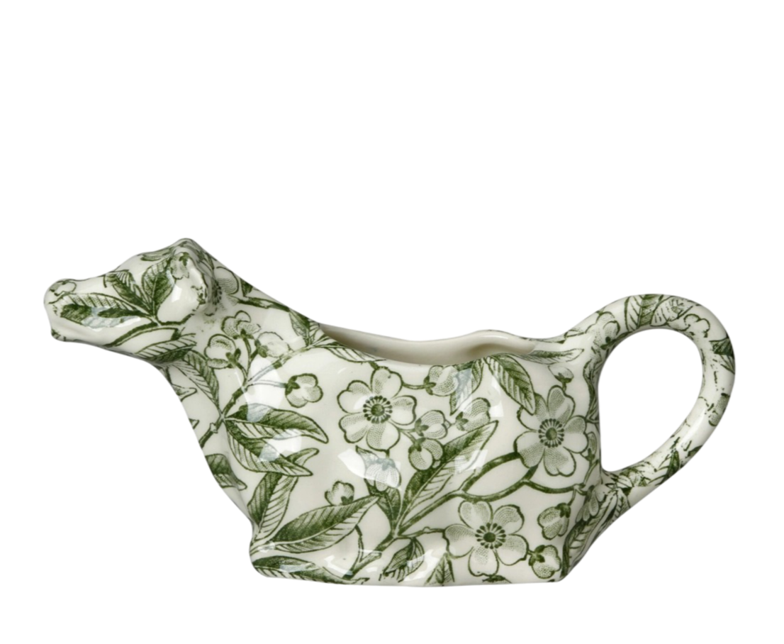 Green Prunus Cow Creamer