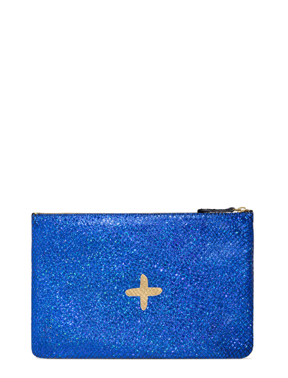 Shimmer Leather Pouch - Medium