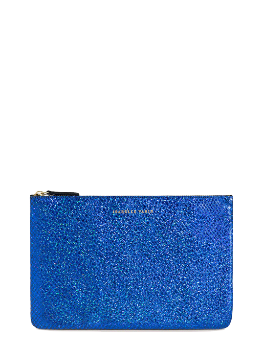 Shimmer Leather Pouch - Medium