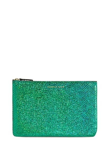 Shimmer Leather Pouch - Medium