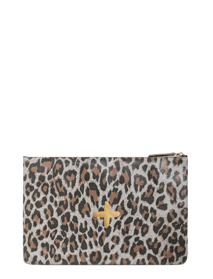Shimmer Leather Pouch - Medium