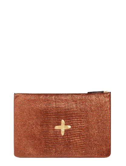 Shimmer Leather Pouch - Medium