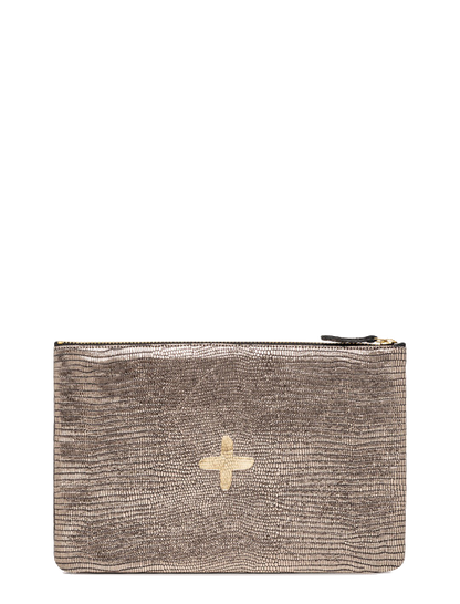 Shimmer Leather Pouch - Medium