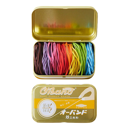 Mixed Tin of Colorful Rubber Bands - Set of 200