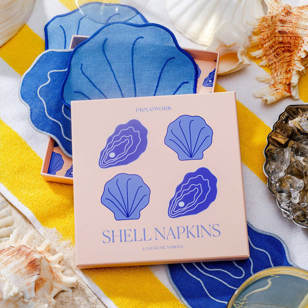 Shell Cocktail Napkins - Set Of 4