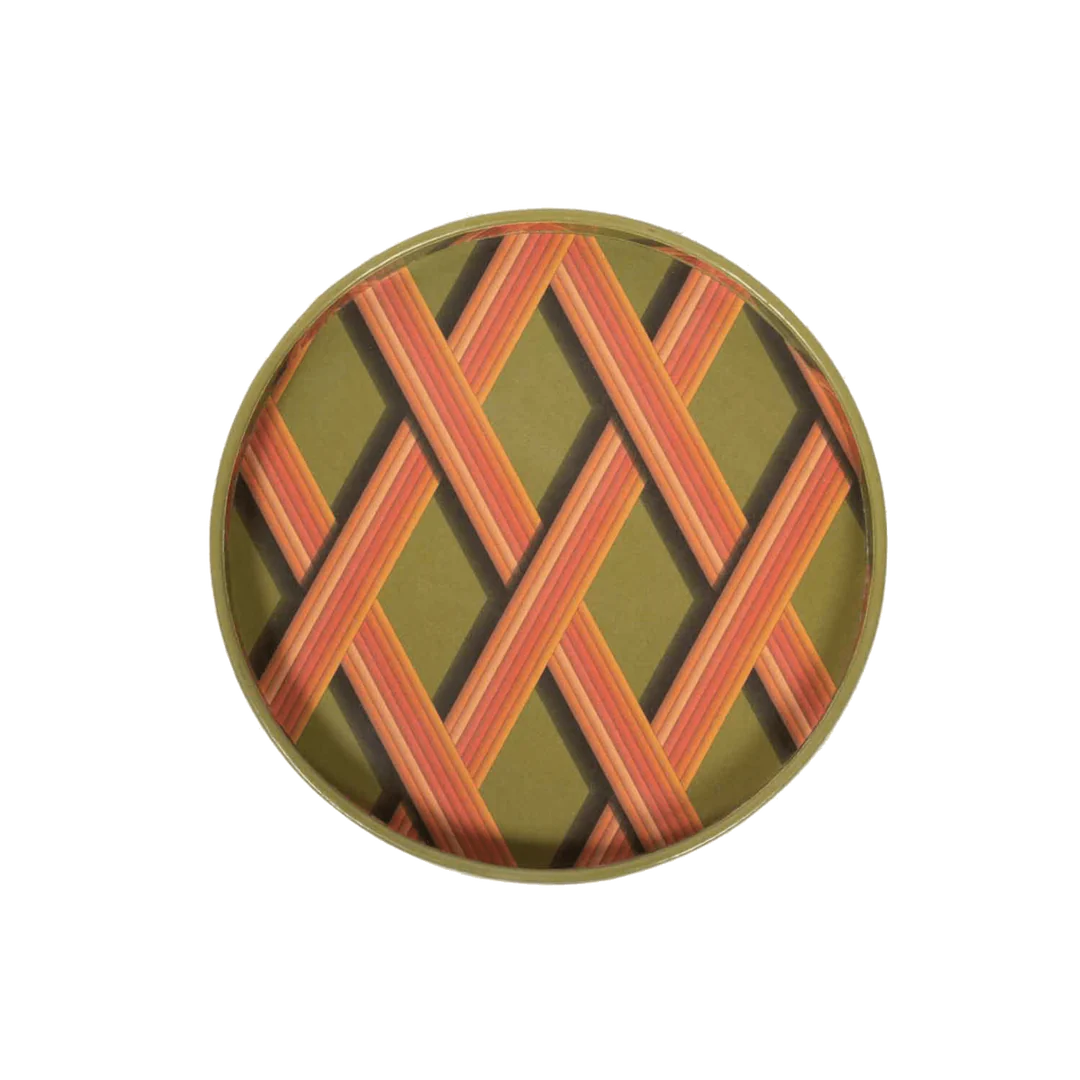 Trellis Work Tray - Bright Olive