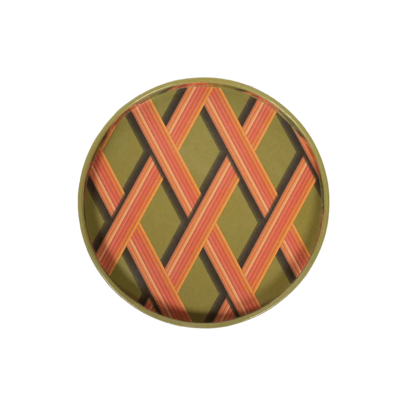 Trellis Work Tray - Bright Olive