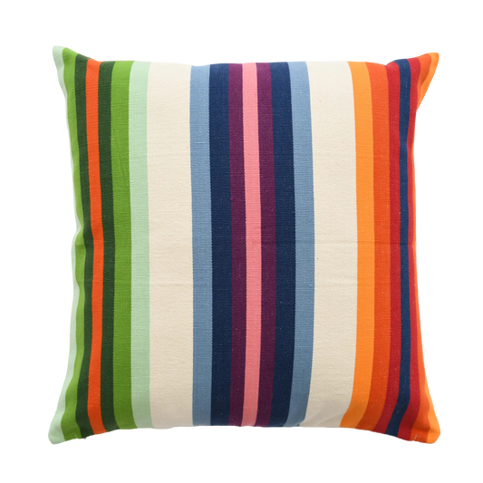 Rainbow Stripe Pillow - Orange