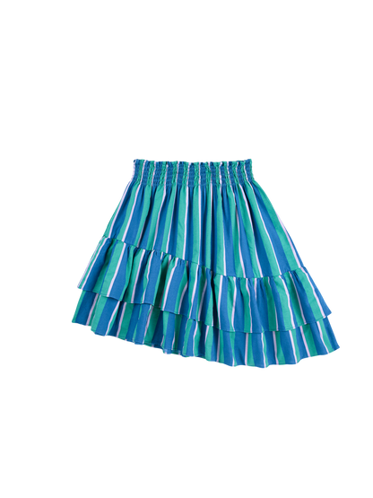 Striped Woven Midi Skirt