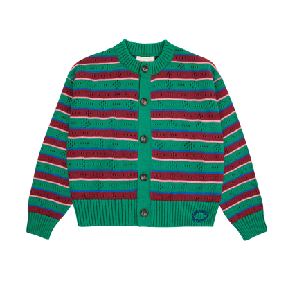 Tic Tac Toe Striped Cardigan
