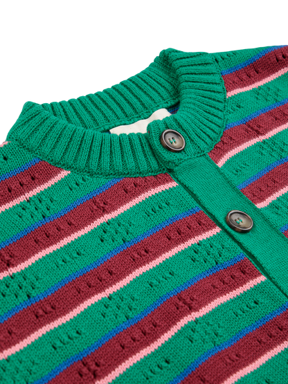 Tic Tac Toe Striped Cardigan