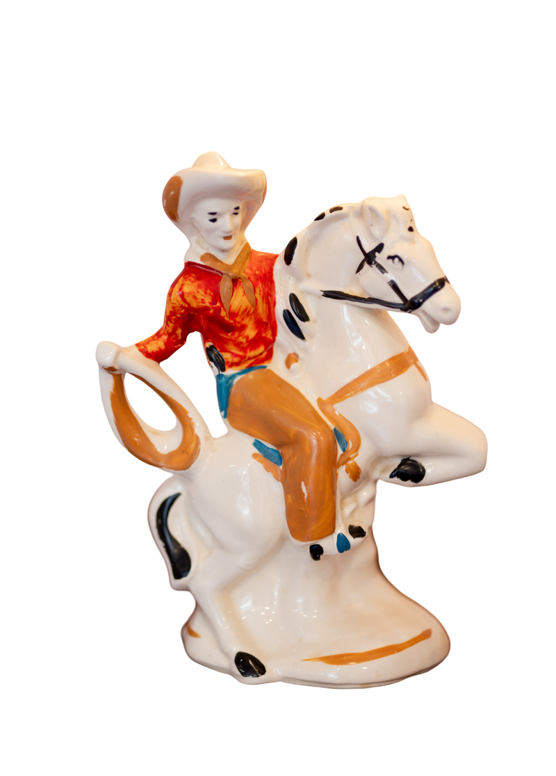 Vintage Cowboy Lamp (Red Shirt)
