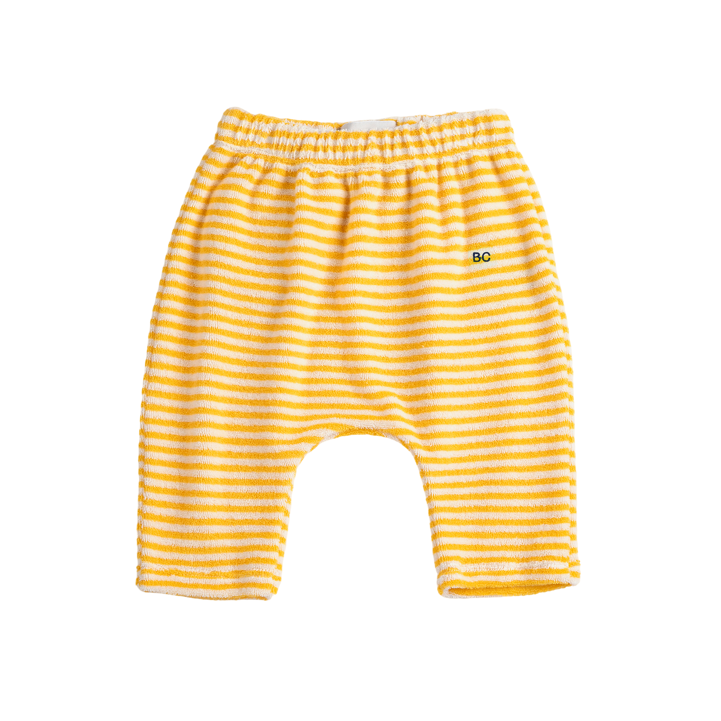 Yellow Stripes Terry Cloth Harem Pants