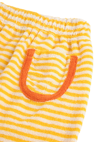 Yellow Stripes Terry Cloth Harem Pants