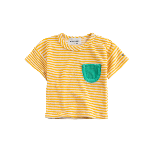 Yellow Stripes Terry Cloth T-Shirt