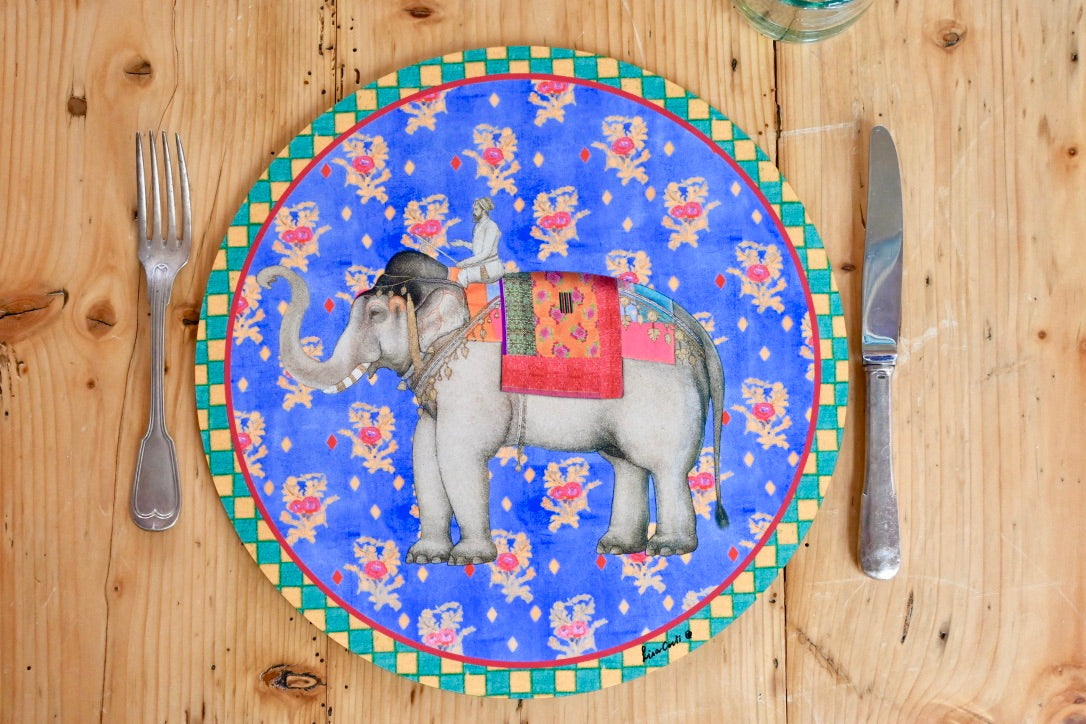 Elephant Placemat - Pervinch