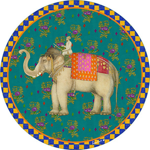 Elephant Placemat - Peacock