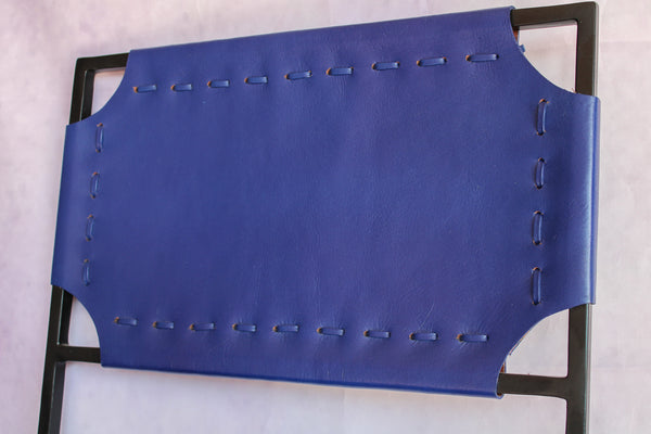 Leather Stitch Chair - Marjorelle Blue