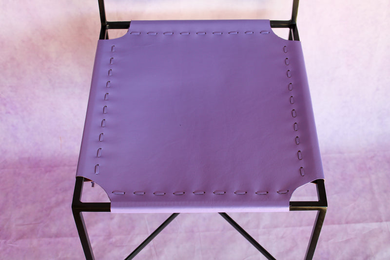 Leather Stitch Chair - Cardoon Purple (Damaged)