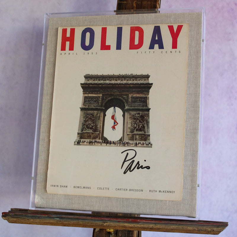 Framed Holiday Magazine Cover - April 1953, "Paris" (Blue Frame)