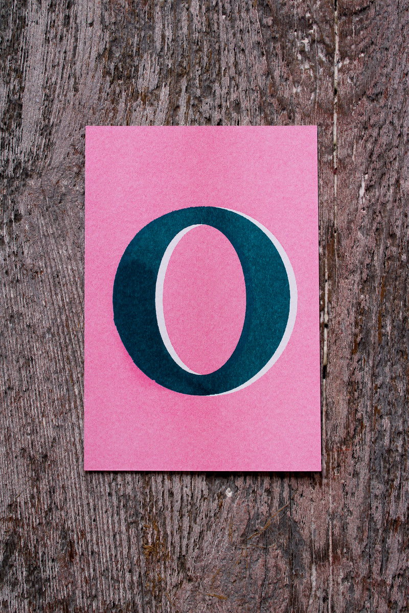 Risograph Printed Number Postcards