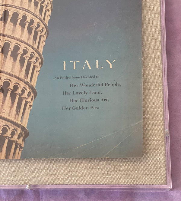 Framed Holiday Magazine Cover - April 1955, "Italy"