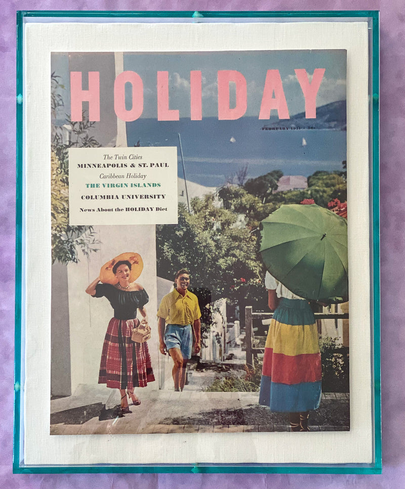 Framed Holiday Magazine Cover - February 1951, "The Virgin Islands"