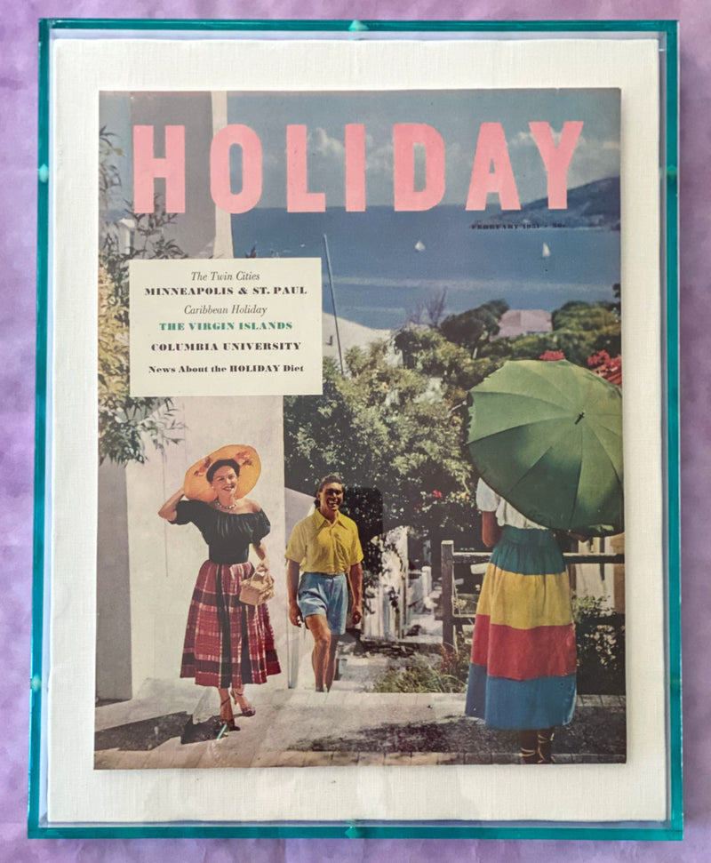 Framed Holiday Magazine Cover - February 1951, "The Virgin Islands"