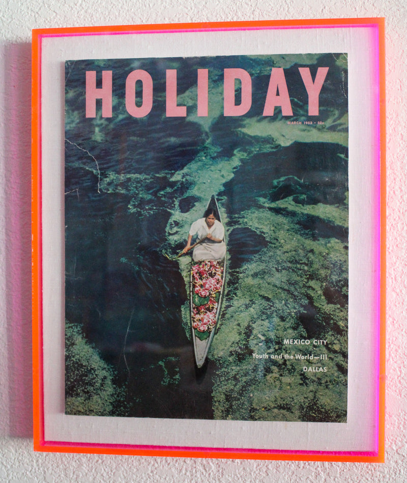 Framed Holiday Magazine Cover - March 1953, "Mexico City"