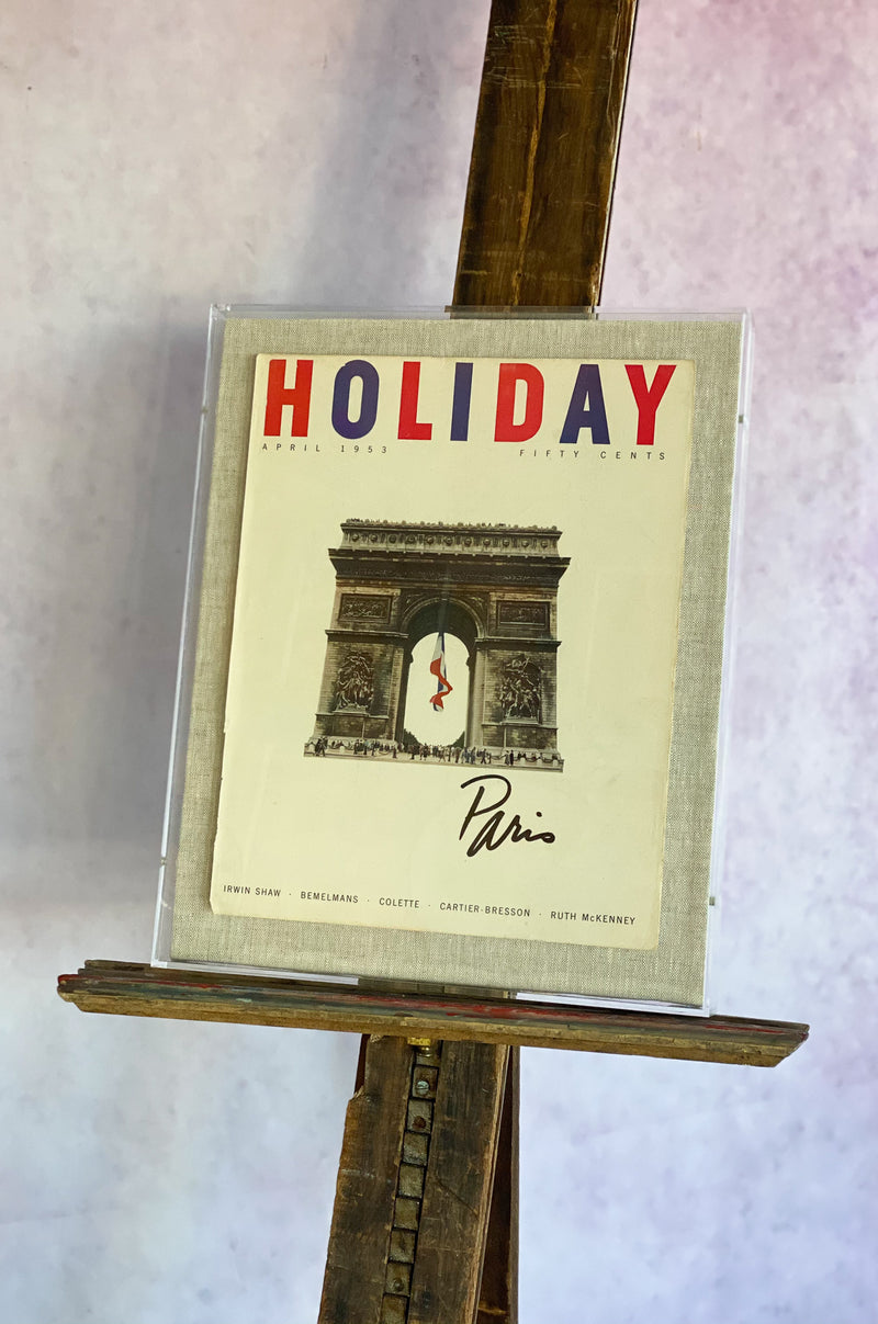 Framed Holiday Magazine Cover - April 1953, "Paris" (Blue Frame)
