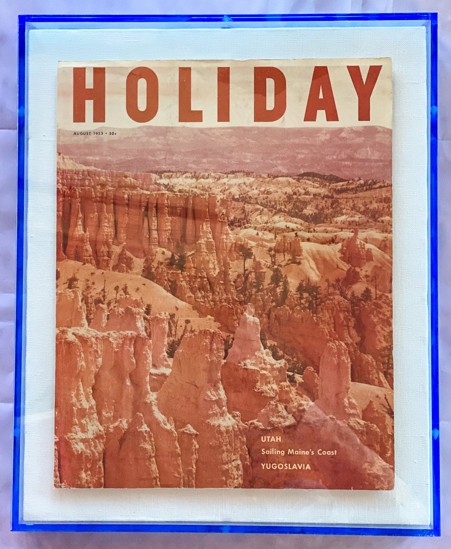 Framed Holiday Magazine Cover - August 1953, "Utah"