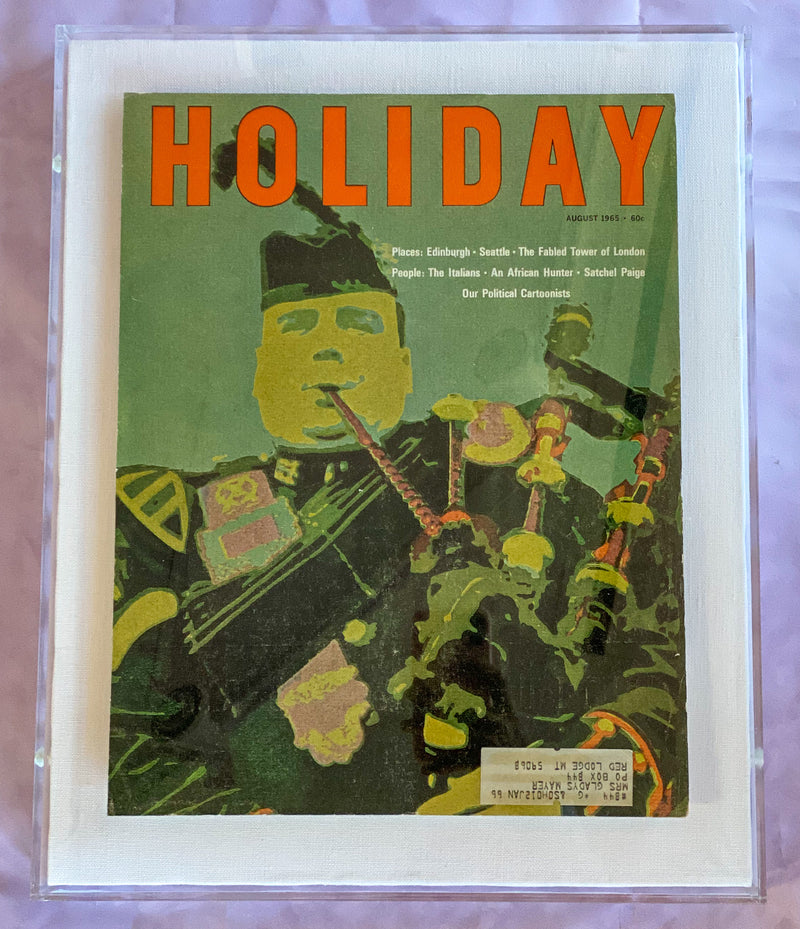 Framed Holiday Magazine Cover - August 1965, "Bagpiper" (Clear Frame)