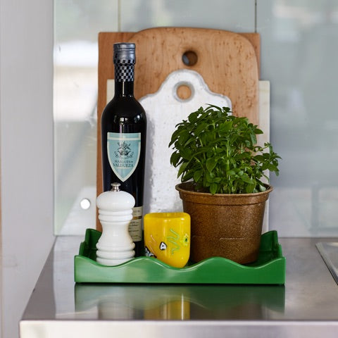 Rita Konig Belles Rives Lacquer Tray - Lyford Green