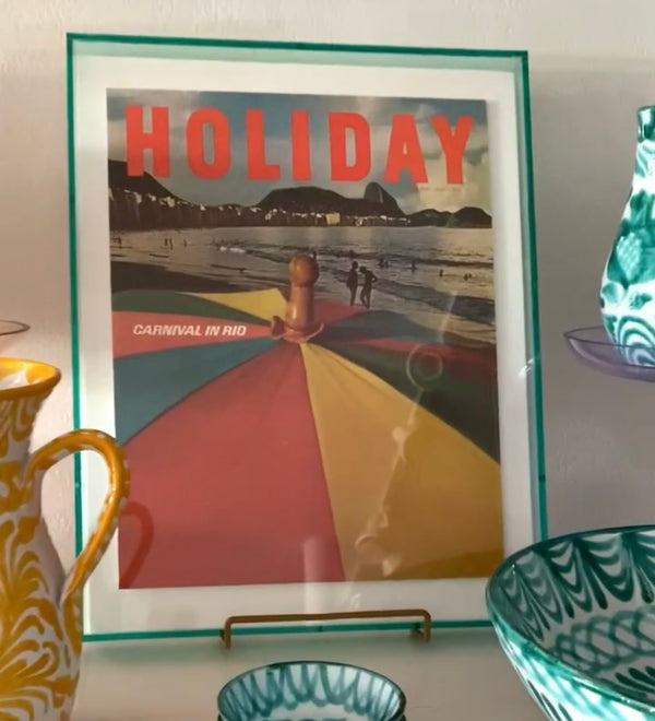 Framed Holiday Magazine Cover - February 1966, "Rio"